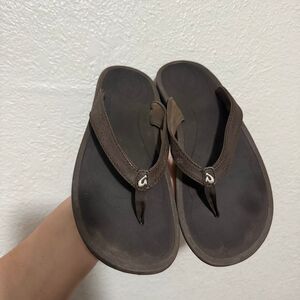 Olukai Kulapa Kai Sandals Womens Size 8 Java Brown Flip Flop Thong